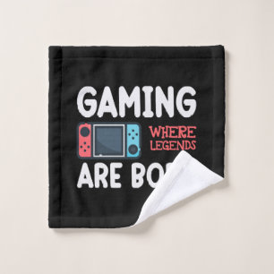 gaming where legends are born wash cloth