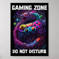 Gaming Zone Do Not Disturb Cool Gamer Dragon Art