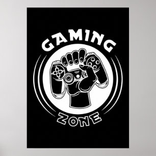 Gaming Zone, Mancave - Funny Video Gamer, Gaming P Poster