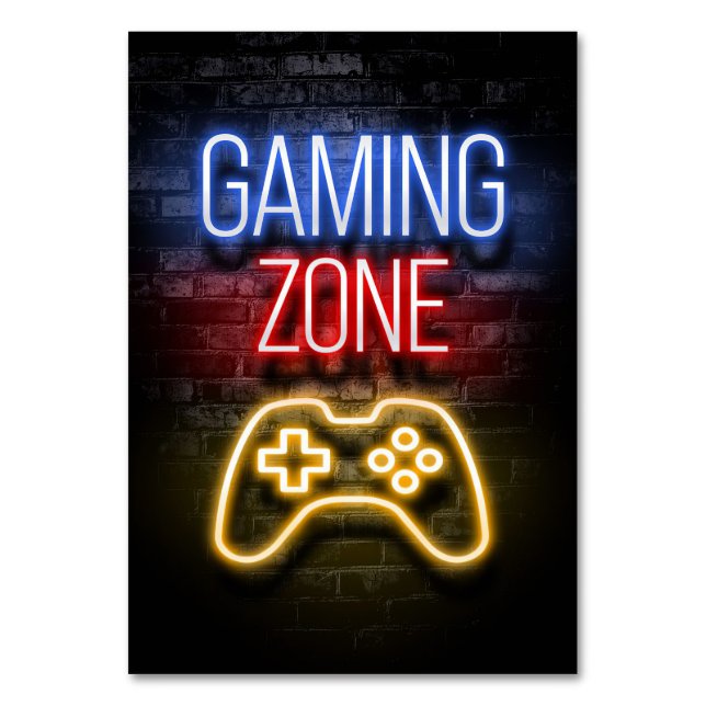 Gaming Zone Table Number (Front)
