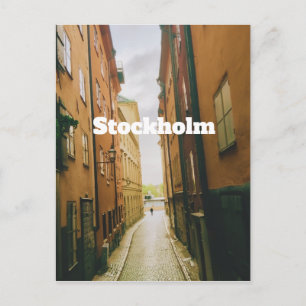 Gamla Stan, Stockholm Souvenir, Retro European Holiday Postcard