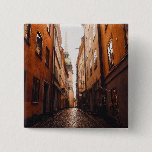Gamla Stan, Stockholm, Sweden 15 Cm Square Badge