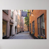 Gamla Stan, Stockholm, Sweden; Pastels Cobblestone