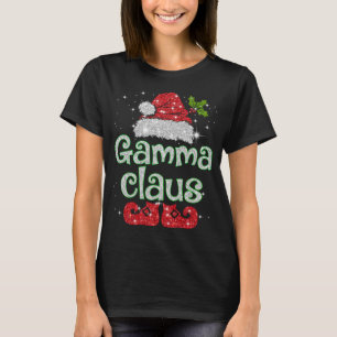 Gamma Claus Santa Funny Christmas Pajama Matching  T-Shirt