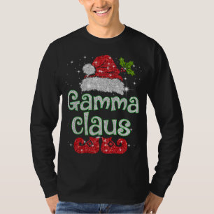 Gamma Claus Santa Funny Christmas Pajama Matching T-Shirt