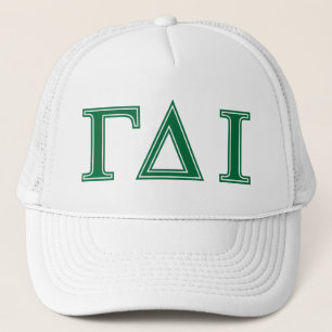 Gamma Delta Iota (Green Letters) Trucker Hat
