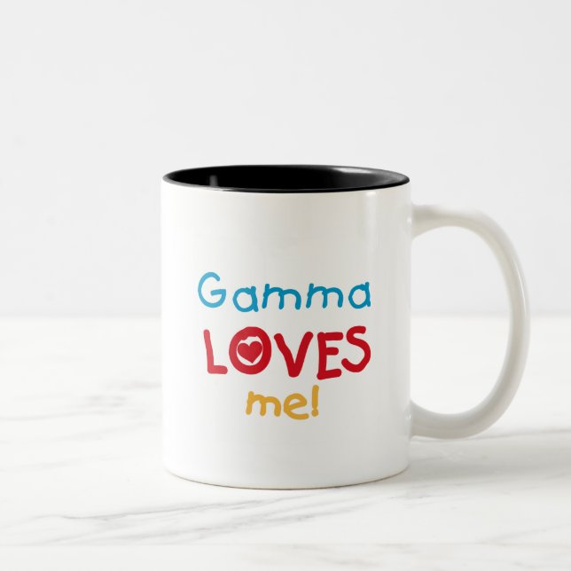 Gamma Loves Me T-shirts and Gifts Two-Tone Coffee Mug (Right)