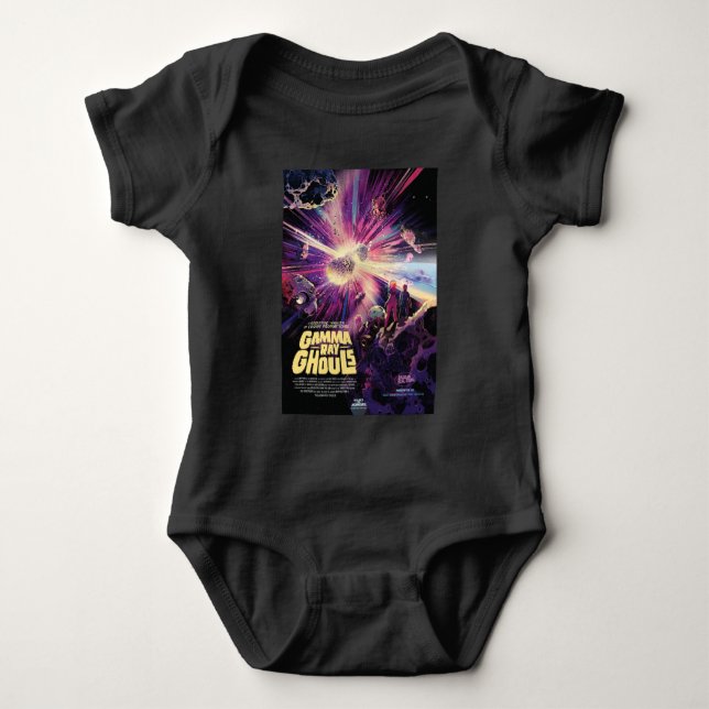 Gamma Ray Burst Pulsars Kilonova Cosmic Collision Baby Bodysuit (Front)