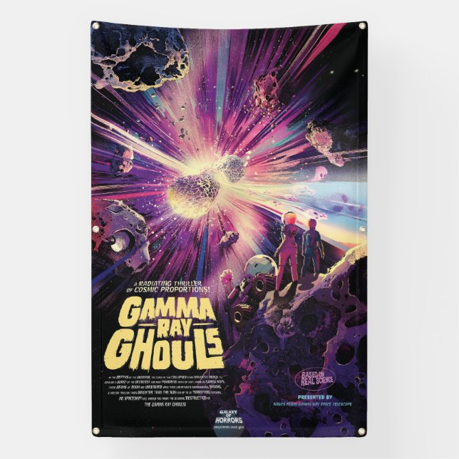Gamma Ray Burst Pulsars Kilonova Cosmic Collision Banner (Vertical)