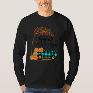 Gamma S Little Pumpkins Truck Green Plaid Autumn A T-Shirt