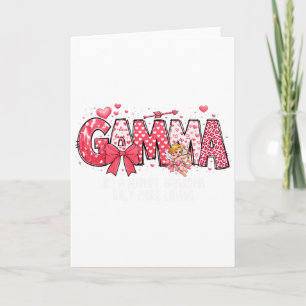 Gamma Valentine Quote For Loving Grandma Bow Heart Card