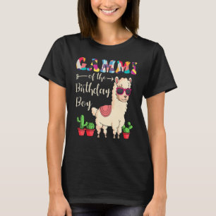 Gammi Of The Birthday Boy LLama Bday Party Celebra T-Shirt