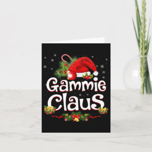 Gammie Claus Santa Christmas Pajama Family Matchin Card