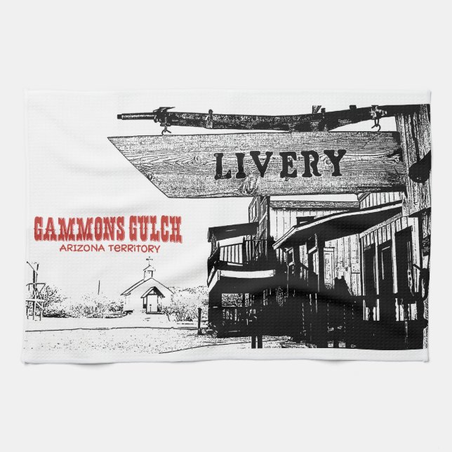 Gammons Gulch Souvenir Kitchen Towel (Horizontal)