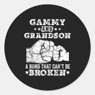 Gammy And Grandson A Bond That Can't Be Broken Gam Classic Round Sticker