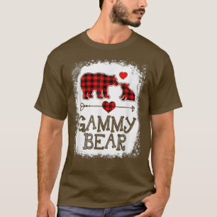 Gammy Bear Christmas Pajama Red Plaid Buffalo Fami T-Shirt