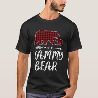 Gammy Bear Christmas Pajama Red Plaid Buffalo Fami T-Shirt