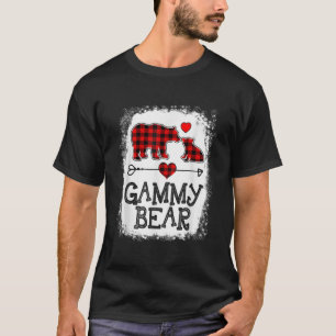 Gammy Bear Christmas Pajama Red Plaid Buffalo Fami T-Shirt