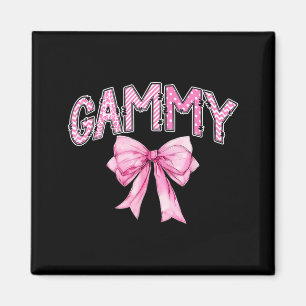 Gammy birthday girl matching coquette pink bow magnet