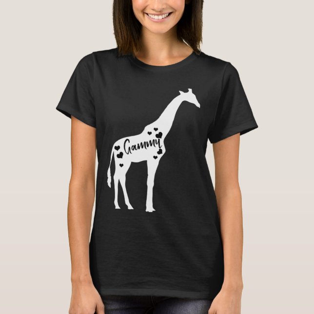 Gammy Giraffe Grandparents Day Safari Zoo  Grandmo T-Shirt (Front)