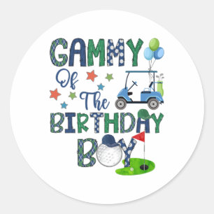 Gammy Of The Birthday Boy Hole In One Golf Lover Classic Round Sticker