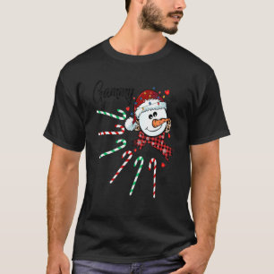 Gammy Snowman Candy Cane Christmas Xmas Funny T-Shirt