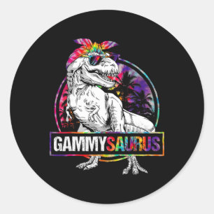 Gammysaurus Dinosaur Gammy Saurus Family Matching Classic Round Sticker