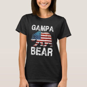 Gampa Bear Patriotic Flag Matching Family 4th Of J T-Shirt