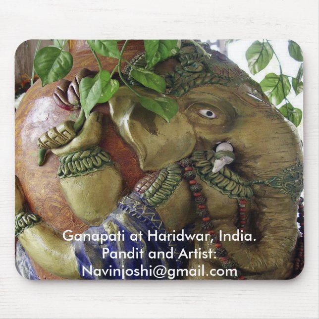 Ganapati at Haridwa... Mouse Pad (Front)