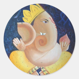 "Ganapati" - round sticker