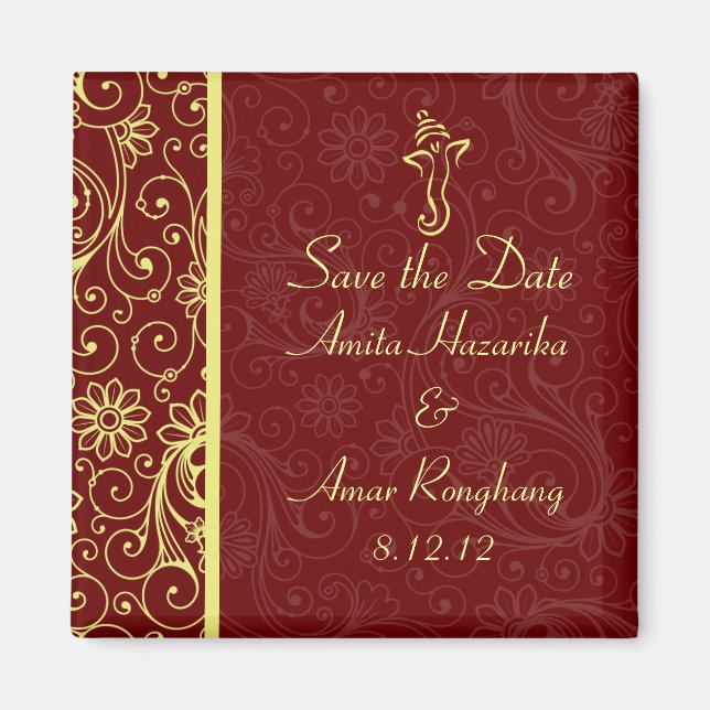 Ganapati Wedding Favour Magnets (Front)