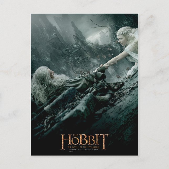 Gandalf and Galadriel Reaching Postcard (Front)