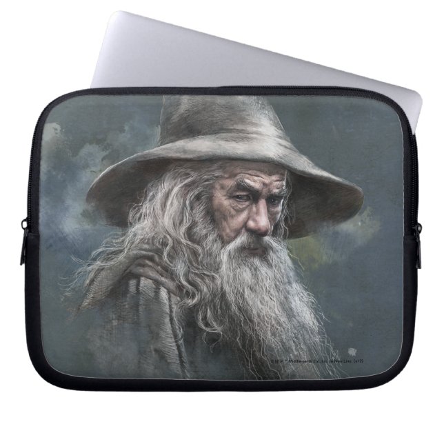 Gandalf Illustration Laptop Sleeve (Front)