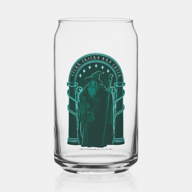 GANDALF™ "Speak Friend And Enter" Doors of Durin Can Glass (Front)