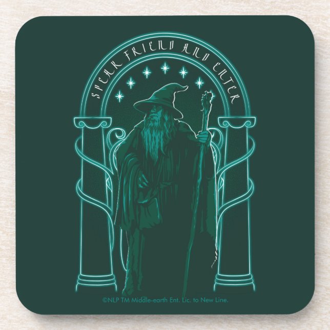 GANDALF™ "Speak Friend And Enter" Doors of Durin Coaster (Front)