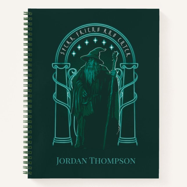 GANDALF™ "Speak Friend And Enter" Doors of Durin Notebook (Front)