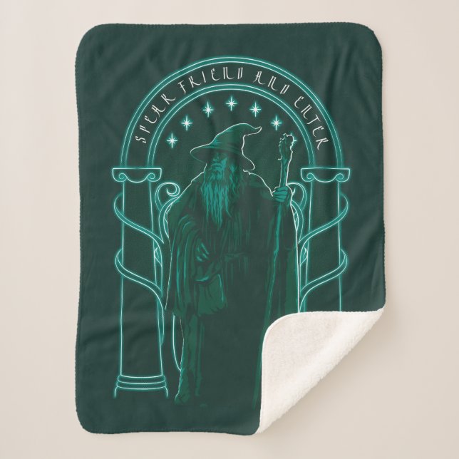 GANDALF™ "Speak Friend And Enter" Doors of Durin Sherpa Blanket (Front)