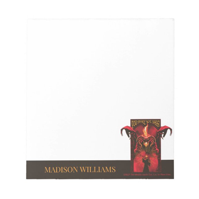 GANDALF™ Vs Balrog "You Shall Not Pass" Graphic Notepad (Front)