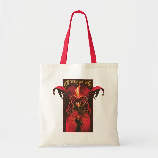 GANDALF™ Vs Balrog "You Shall Not Pass" Graphic Tote Bag (Front)