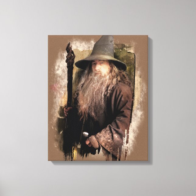 Gandalf With Staff Canvas Print (Front)