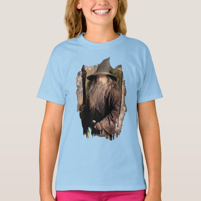 Gandalf With Staff T-Shirt (Front)