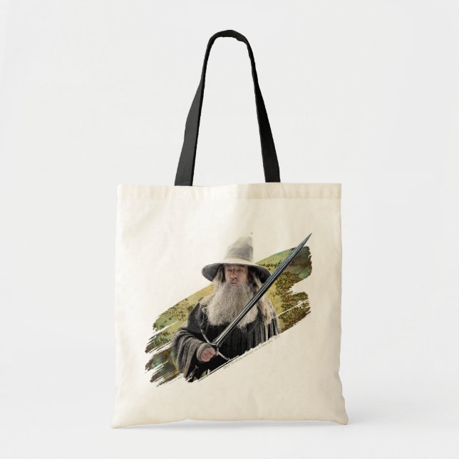 Gandalf With Sword Green Tote Bag (Front)