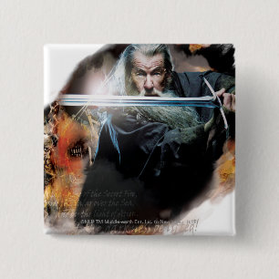 Gandalf With Sword In Battle 15 Cm Square Badge
