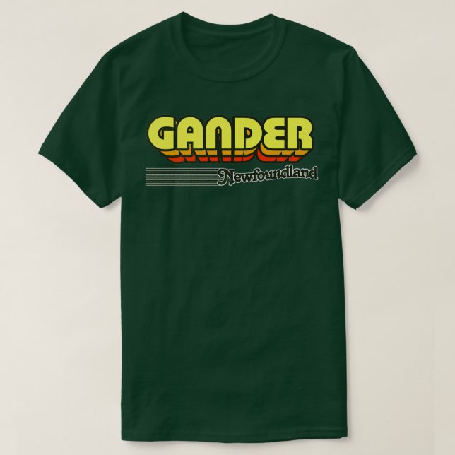 Gander Newfoundland Retro Stripes T-Shirt (Design Front)