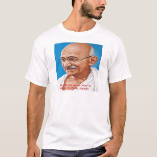Gandhi & Be The Change Quote T-Shirt