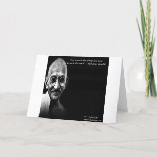 Gandhi Be The Change Wisdom Quote Card