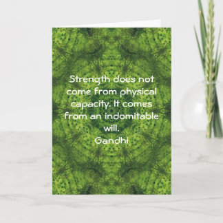Gandhi Inspirational Motivational Quotation Card