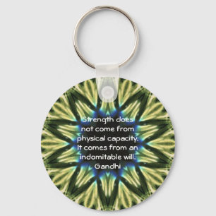 Gandhi Inspirational Motivational Quotation Key Ring