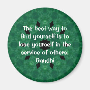 Gandhi Inspirational Quote About Self-Help Magnet