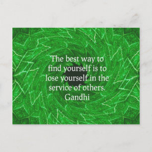 Gandhi Inspirational Quote About Self-Help Postcard